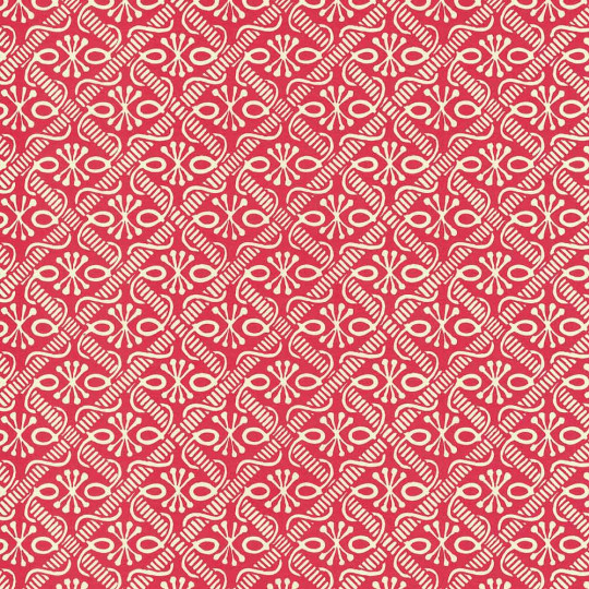 Red Octopus and Grid Print Italian Paper ~ Carta Varese Italy